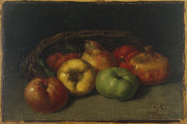 Gustave Courbet Still Life with Apples, Pear, and Pomegranates France oil painting art